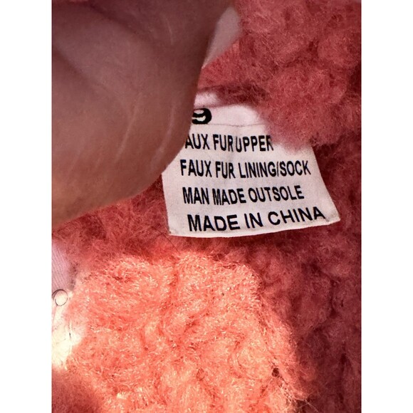 Pink Lily Women's Pink Platform Sherpa Slippers/Mules US 9 - Picture 6 of 6